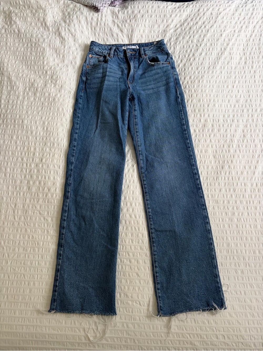 Garage Women's Wide-Leg Flare Jeans in Medium Blue Denim